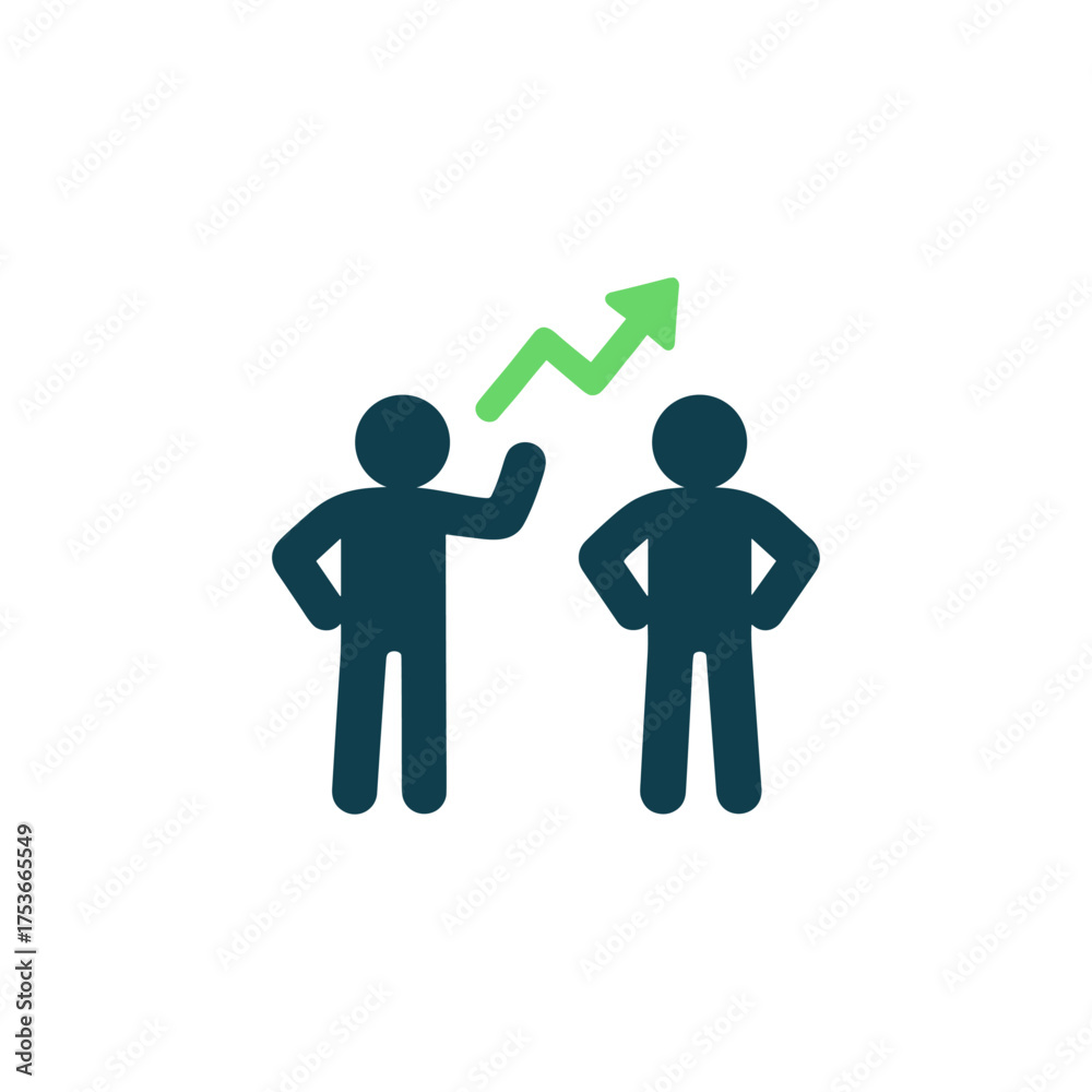 Obraz premium Motivation icon logo flat vector design