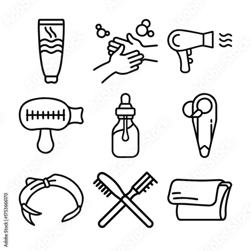 Set of icons Personal Hygiene vector