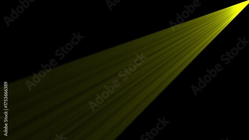 Glitter, shiny, bright, flare footage Isolated light rays animation. Shine or sun effect on Yellow  cc light ray animation.