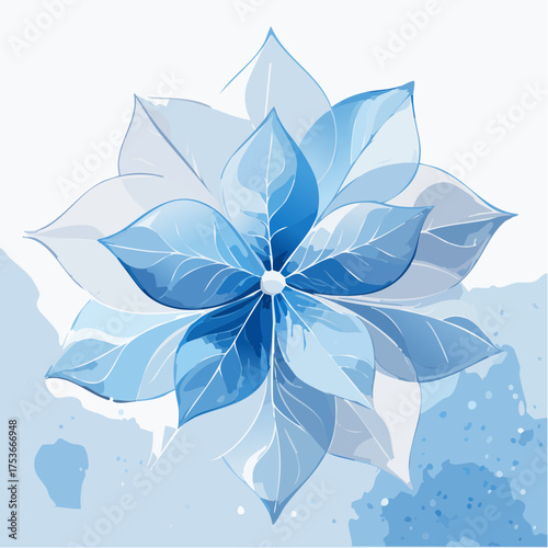 Kristallblüte – Eisfarben und Lichtreflexe