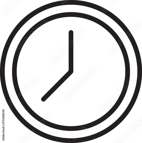 Clock icon vector set with time symbols and business design elements