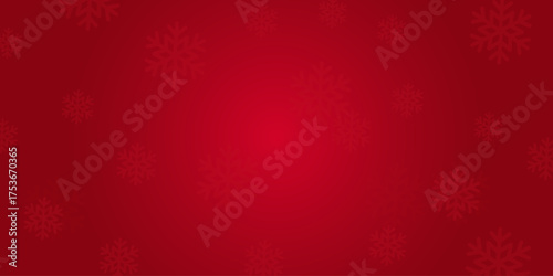 Vibrant red backdrop filled with white snowflakes of various sizes creates a cheerful festive mood for holiday campaigns, winter celebrations, greeting cards, or seasonal marketing materials.