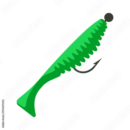 Green Fishing lure vector. Bait icon