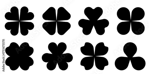 Clover icon set. Shamrock icon