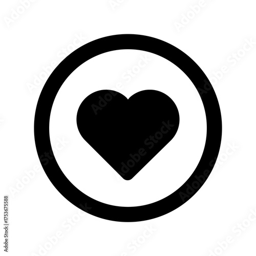 Heart icon. Love logo vector
