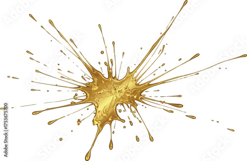 Vector art of gold paint splash