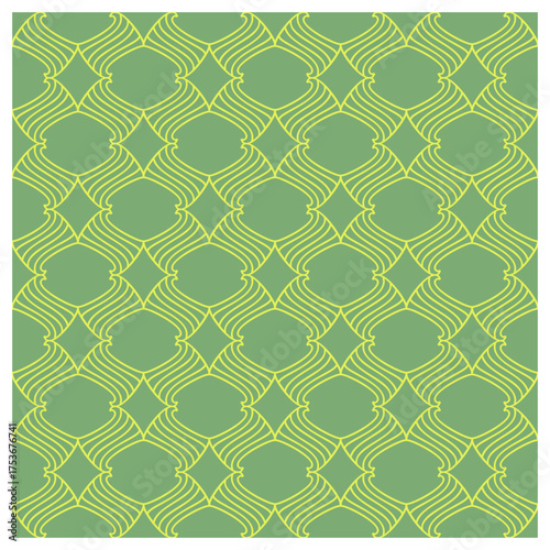 seamless pattern with green leaves