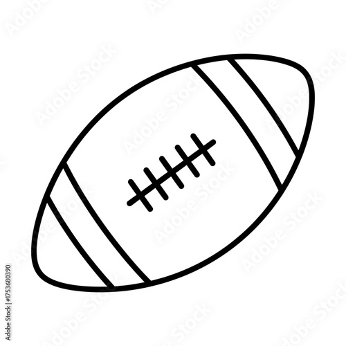 american football ball line icon