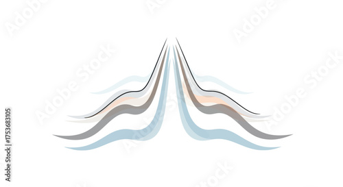 Abstract Wave Pattern with Muted Colors and Flowing Lines.