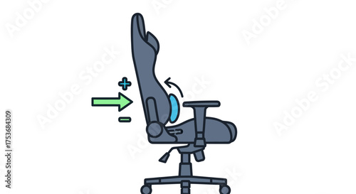 Ergonomic Gaming Chair with Adjustable Back and Armrests.