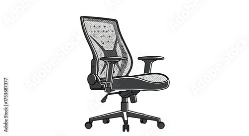 Ergonomic Office Chair with Mesh Back and Adjustable Armrests.