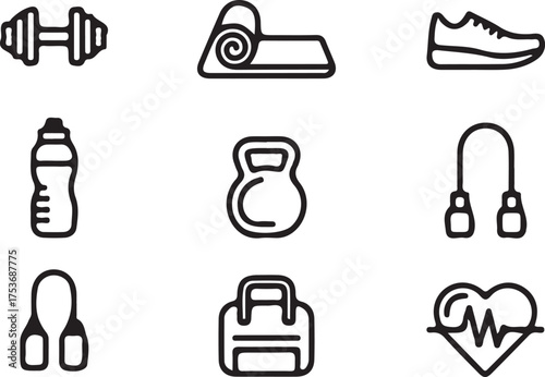 Gym icons collection vector illustration design
