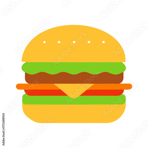 Tasty burger, delicious fast food with meat