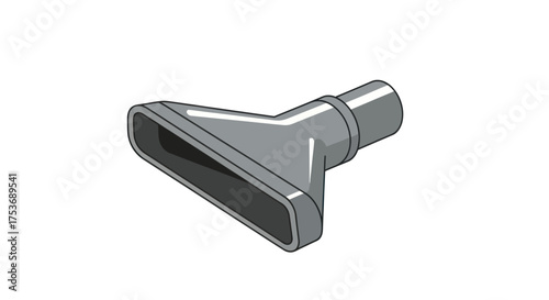 Gray plastic wide mouth nozzle attachment for a vacuum cleaner tool.