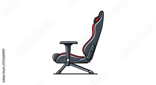 Ergonomic Gaming Chair with Adjustable Armrests and High Back Support.
