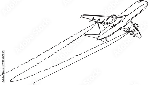 Black and White Outline Vector Icon of a Modern Railcar