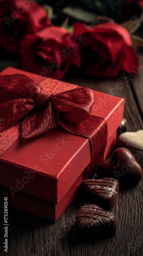 Surprise Gift Box With Red Roses and Chocolates for a Special Occasion