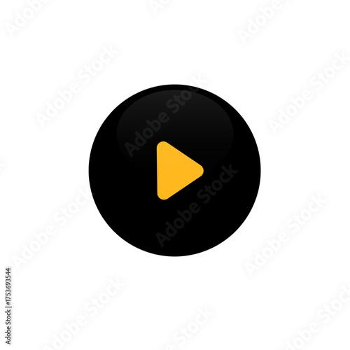 Black play button on transparent background. SVG file included.	
