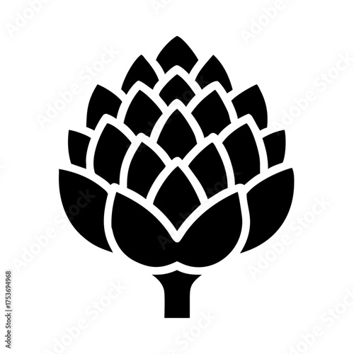 Illustration of a black artichoke, a vegetable with a unique and delicious taste
