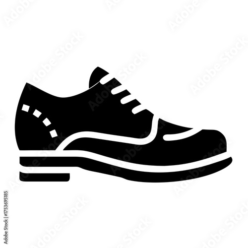Vector art of oxford shoe icon, a classic and elegant footwear for formal occasions