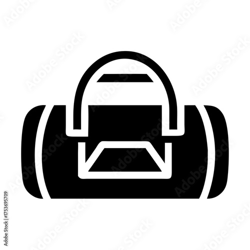 Illustration of a duffel bag with handles for carrying items, for easy use