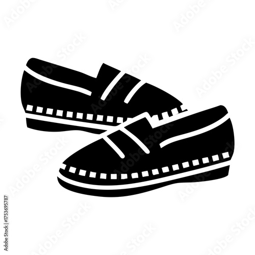 Illustration of a pair of espadrilles, a symbol of summer fashion, comfort, and casual style