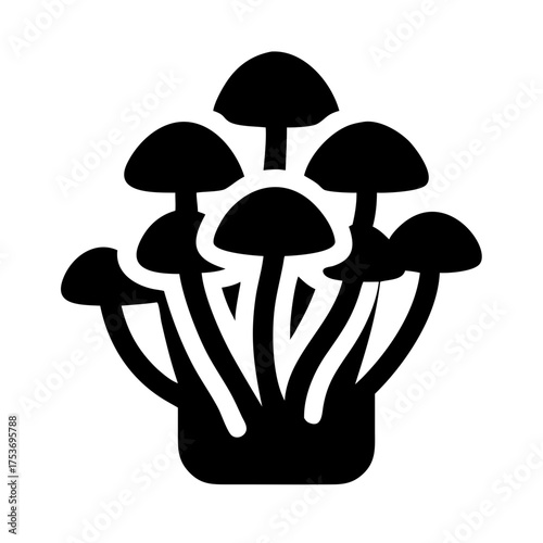 Illustration of a cluster of mushrooms, a symbol of natures bounty and the magic of the forest