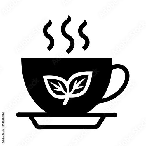 Vector art of aromatic cup of herbal tea, a comforting and healthy beverage choice