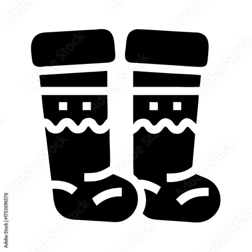 Vector art of pair of cozy winter boots, perfect for keeping feet warm and stylish during cold weather
