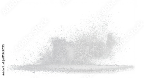 Dynamic white snow snowdrift splash, transparent PNG cutout, isolated background