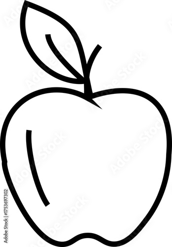 apple icon silhouette flat vector apple silhouette apple icon flat vector Simple black line drawing of an apple vector apple icon Simple line art apple icon fruit graphic design element               