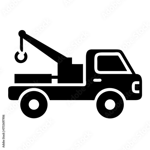 Illustration of a tow truck, symbolizing roadside assistance and vehicle recovery