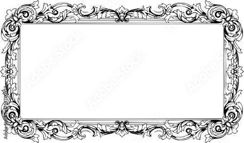 Elegant ornamental frame for weddings and invitations. Perfect for adding a touch of classic beauty, timeless design, and vintage appeal to any project.