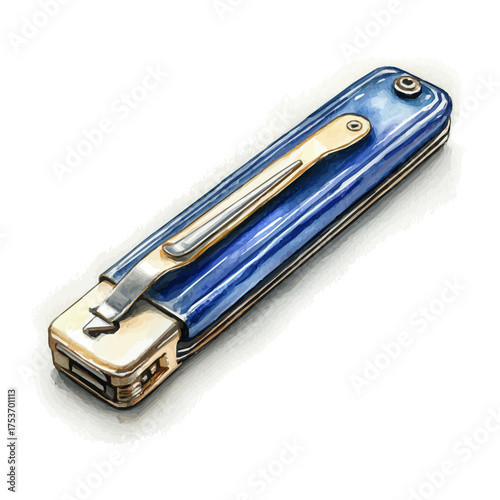 Soldering Iron, watercolor painting vector, isolated on a white background.