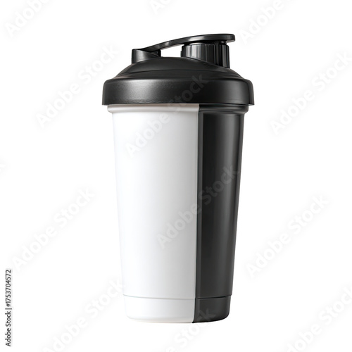 Wallpaper Mural Black and white shaker bottle,  a vertically oriented,  modern sports drink container Torontodigital.ca