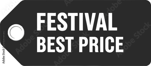 Special festival sale tag with best price offer