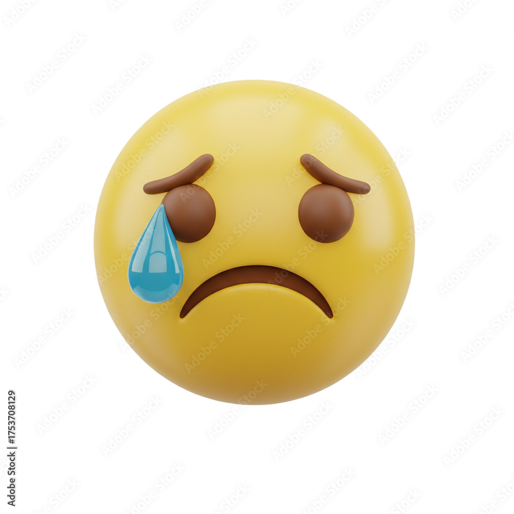 Fototapeta premium 3d sad face