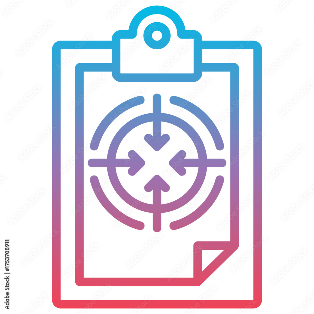 Fototapeta premium Target Strategy Icon