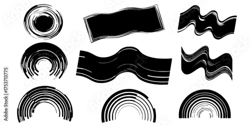 Abstract Geometric Decorative Shapes Vector Design Elements Set	