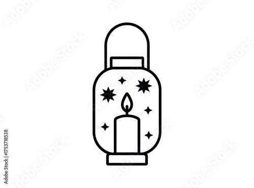 Vector art of charming lantern illustration, a beacon of light and hope
