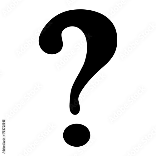 An abstract black question mark on a white background, symbolizing uncertainty
