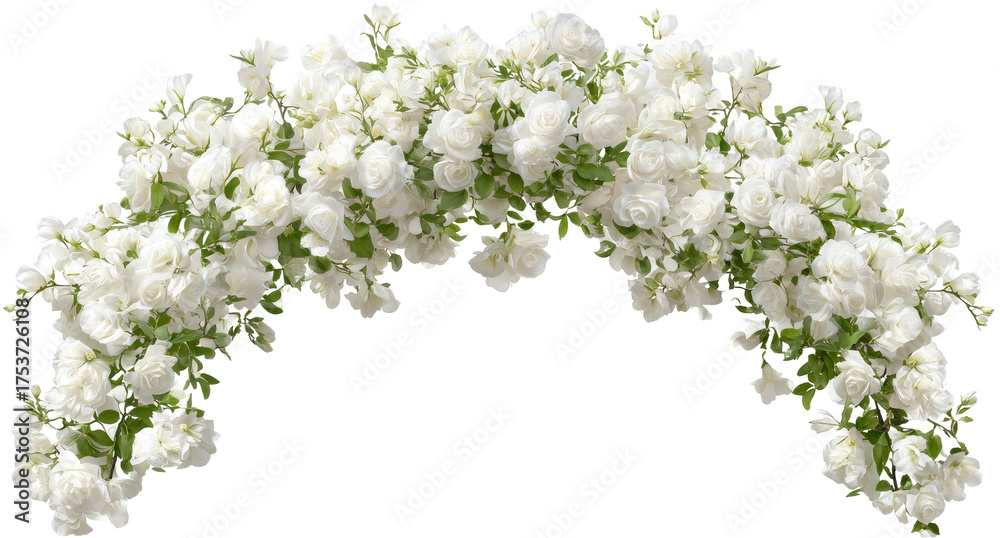 Fototapeta premium Elegant white floral archway