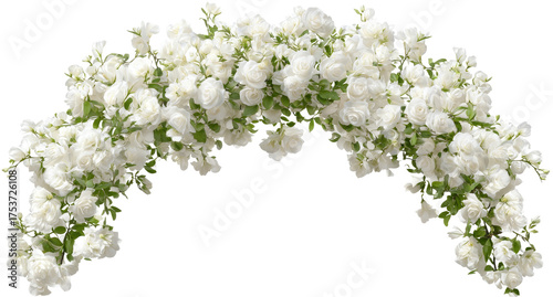 Elegant white floral archway