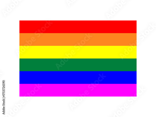 Rainbow flag blowing in the wind, gay pride, LGBT symbol waving banner