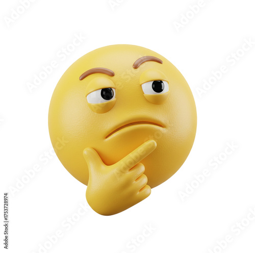 3d thinking emoji