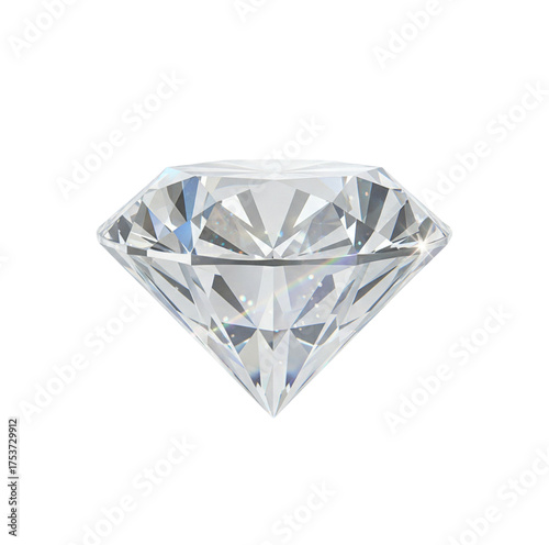 diamond on white - 3d diamond 