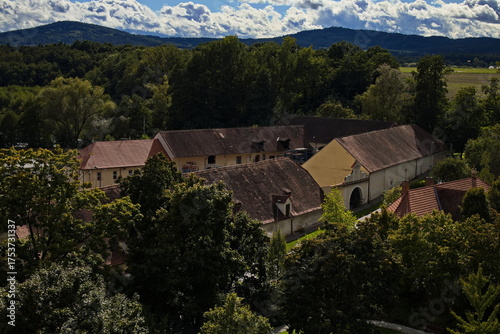 Wallpaper Mural View of Strakonice from the tower "Rumpal" , South Bohemian Region, Czech Republic, Europe
 Torontodigital.ca