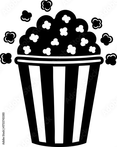 Deliciously overflowing bucket of popcorn bursting with flavor, perfect for movie nights and snack time celebrations