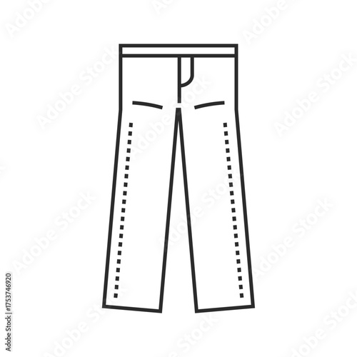 ジーンズ、ボトムス、ズボン、洋服、ファッション、コーディネート、おしゃれ関連のイラスト