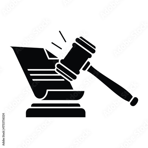 Law and justice hammer with legal documents for business legal concept design